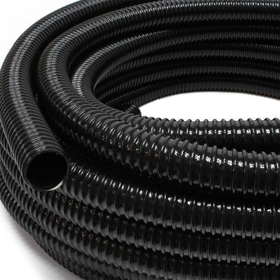 Wiltec Flexibler Förderschlauch 50m Spiralschlauch 38mm (1 1/2") schwarz mit Verstärkungsspirale Image