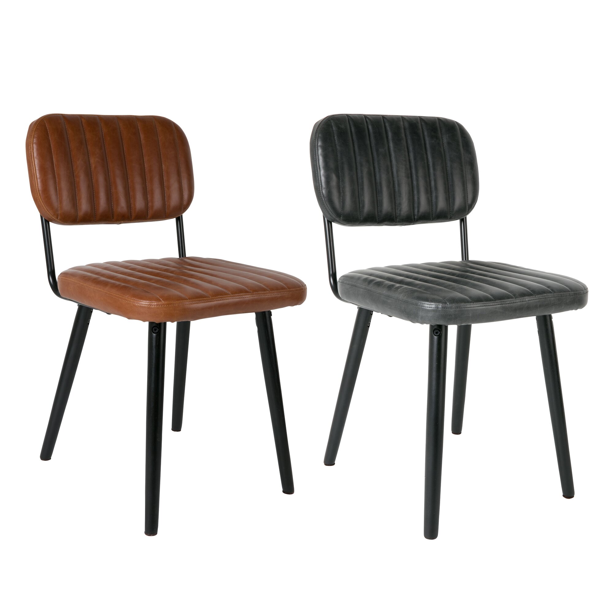 designline Polsterstuhl Jake Worn Schwarz