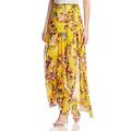 French Connection Women's Linosa Crinkle Maxi Floral Skirt, Citrus, 12