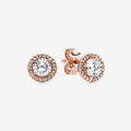 Clous d'Oreilles Halo Scintillant Ronds