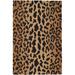 White 24 x 0.5 in Area Rug - Dash and Albert Rugs Leopard Animal Print Handmade Hooked Wool Brown/Black Area Rug Wool | 24 W x 0.5 D in | Wayfair