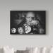 Trademark Fine Art 'Search of The Perfect Time' Photographic Print on Wrapped Canvas in Black/White | 16 H x 24 W x 2 D in | Wayfair