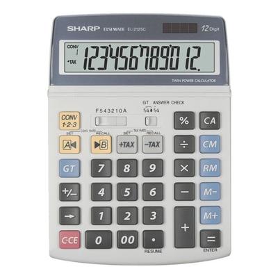 Tischrechner »EL-2125C« grau, Sharp, 14x2.3x19.5 cm
