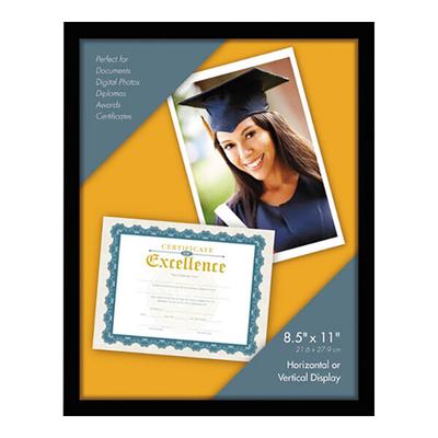 Universal UNV76840 8 1/2" x 11" Black Metal Document / Photo Frame