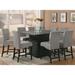 Orren Ellis Duckworth 9 Piece Counter Height Dining Set Wood/Upholstered in Black/Brown | 36 H in | Wayfair F57FD3A409904D57B707290C412A3691