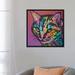 East Urban Home 'Lucy the Cat' Graphic Art Print on Canvas Canvas, Cotton in Blue/Indigo | 12 H x 12 W x 0.75 D in | Wayfair