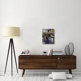 East Urban Home Corner of a Cafe Concert - Wrapped Canvas Print Canvas in Black/Blue/Brown | 22 H x 17 W x 2 D in | Wayfair