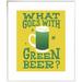 East Urban Home 'Green Beer Cake I' Textual Art in Green/Yellow | 39.6 H x 33.6 W x 1.5 D in | Wayfair EUBM2599 42920691