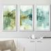 Ebern Designs 'My Greenhouse Abstract I no Gold' Multi-Piece Image Acrylic Painting Print in Blue/Green | 25.5 H x 40.5 W x 1 D in | Wayfair