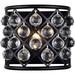 MADISON Wall Sconce 11-Light Mocha Brown Clear Crystal Forged Iron Polished