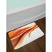 The Twillery Co.® Corwin Abstract Smooth Lines Blurred Smock Art Flowing Rays Print Non-Slip Plush Bath Rug Memory Foam in Gray/Orange/Red | Wayfair