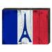 East Urban Home Flag of France - Unframed Graphic Art Print on Wood in Blue/Brown/Red | 6 H x 8 W x 1 D in | Wayfair