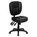 Symple Stuff Witcher Mid-Back Multifunction Ergonomic Task Office Chair w/ Pillow Top Cushioning Upholstered/Mesh in Black | Wayfair