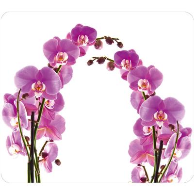 Wenko - Maximex Multi-Platte Orchideenblüte, Schneidbrett, Wandblende, Mehrfarbig, Gehärtetes Glas