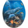 Wenko - WC-Sitz Sea Life, aus antibakteriellem Duroplast, Mehrfarbig, Duroplast mehrfarbig ,
