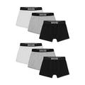 Snocks Boxers Men Multipack (6X) Mens Boxers Underwear Pack of 6 (Black/Grey/White), Size Medium (M) - Boxer Shorts Cotton Briefs Fitted Trunks