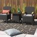 Wade Logan® Alvydas 3 Piece Rattan Sunbrella 2 Person Seating Group w/ Cushions Set Synthetic Wicker/All - Weather Wicker/Wicker/Rattan | Outdoor Furniture | Wayfair