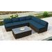 Everly Quinn Glen Ellyn 7 Piece Sectional Seating Group w/ Sunbrella Cushions Synthetic Wicker/All - Weather Wicker/Wicker/Rattan in Brown | Outdoor Furniture | Wayfair