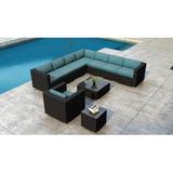 Willa Arlo™ Interiors Thornaby 10 Piece Rattan Sectional Seating Group w/ Sunbrella Cushions Synthetic Wicker/All - Weather Wicker/Wicker/Rattan | Outdoor Furniture | Wayfair