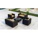 Willa Arlo™ Interiors Thornaby 5 Piece Rattan Sofa Seating Group w/ Sunbrella Cushions Wood in Brown | Outdoor Furniture | Wayfair