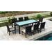 Willa Arlo™ Interiors Thornaby 9 Piece Outdoor Dining Set w/ Sunbrella Cushion Wood/Glass in Brown | 78.75 W x 39.25 D in | Wayfair