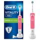 Oral-B Vitality 100 Elektrische Zahnbürste/Electric Toothbrush, 1 Putzprogamm, Timer, 1 CrossAction Aufsteckbürste, Geschenk Mann/Frau, pink