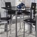 Wade Logan® Mccready 42" Dining Table Glass/Metal in Black/Gray | 36 H x 42 W x 42 D in | Wayfair 26CF4895F7D74A88A54F9CF7D7679FE0