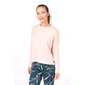 super.natural Damen Langarm Yoga-Shirt, Mit Merinowolle, W YOGA LOOSE LS, Größe: L, Farbe: Hellrosa