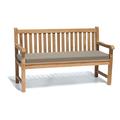 Jati York Garden Bench A Grade Teak 1.5m (5ft) FULLY ASSEMBLED Outdoor Bench Brand, Quality & Value (Taupe)