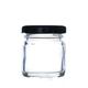 Wares of Knutsford 100 x 41ml Mini Jam Jars including black twist off lids and ideal for samples, breakfast portions, wedding favours and gifts.