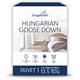 Snuggledown Hungarian Goose Down King Size Duvet - 13.5 Tog UK-Made King Quilt, 4.5 Tog + 9 Tog Split Design, Ethically Sourced, 300tc Cotton Cover Year-Round Comfort (225 x 220cm)
