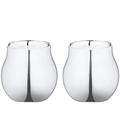 Georg Jensen Cafu Tealight Candle Holder - Mirror Polished Stainless Steel - Designed by HolmbäckNordentoft Home Décor - H 5.8 x D 5.8 cm - Pack of 2
