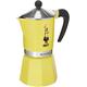 Bialetti Rainbow Caffettiera Colorata, Alluminio, Giallo, 6 Tazze,Yellow,30 x 20 x 15 cm