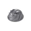 Nordic Ware Heritage Bundt Pan, Swirl Cast Aluminium Bundt Tin, Bundt Cake Tin with Elegant Pattern, Silver