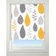 UNIVERSAL Leaf Patterned Thermal Blackout Roller Blind, Yellow, W180cm