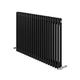 iBathUK | 600 x 1000 Traditional Cast Iron Matt Anthracite Double Panel Horizontal Radiator