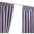 Sateen Woven Blackout Mauve Pencil Pleat/Tape Top Unlined Readymade Curtain Pair 90x90in(228x228cm) Approximately By Hamilton McBride®