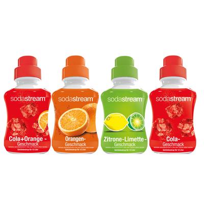 SodaStream Getränke-Sirup je 0,5 l, Cola+Orange, Orange, Zitrone-Limette, Cola, (4 Flaschen) (ohne farbbezeichnung) Sodastream Küchenkleingeräte Haushaltsgeräte
