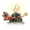 The Bradford Exchange Illuminated and Hand Painted Rotating Disney Christmas Tree Topper featuring Mickey and His Sleigh