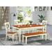 August Grove® Cleobury 6 - Piece Butterfly Leaf Rubberwood Solid Wood Dining Set Wood in White | 18" H x 16" W x 52" D | Wayfair