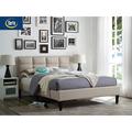 Serta Candace Tufted Low Profile Platform Bed Upholstered/Polyester in Brown | 41.7 H x 64.2 W x 87.4 D in | Wayfair LF-ZOYQBGU2522