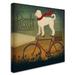 Charlton Home® 'White Doodle on Bike Summer' Graphic Art Print on Wrapped Canvas in Black/Green/Red | 24 H x 24 W x 2 D in | Wayfair