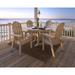 POLYWOOD® Vineyard Curveback Adirondack 5-Piece Nautical Trestle Outdoor Dining Set Plastic in Brown | 42 H x 48 W x 48 D in | Wayfair PWS401-1-SA