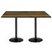 KFI Studios Urban Loft 72" L Solid Wood Breakroom Table Wood/Metal in Black/Brown | 41 H x 72 W x 30 D in | Wayfair T3072-B1917-BK-LFT-NA-38