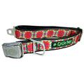 Cycle Dog Hundehalsband, recycelter Kaleidoskop Metall eingeknickt, groß, 43–69 cm, rot/orange