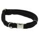 Dinoleine Hunde-Halsband mit Click-Verschluss, Größenverstellbar, Polyester, Größe: L/45-70 cm, Schwarz, 281102