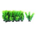 sourcingmap Kunststoff Aquarium Wasser Gras Pflanze Ornament, 18 cm, grün, 12-teilig