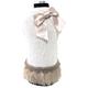 Trilly tutti Brilli Tasha Dog 's Kleid mit eco-fur Kunstlederbesatz, 2 x -small, weiß