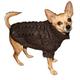 Hip Doggie HD-7ACB-S Angora Cable Knit Sweater - Hundepullover, S, braun