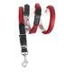 Ernst Koch Nylon-Leder-Leine G-Adventure 300cm 4fach verstellbar gepolstert, S, rot